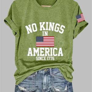 No King in America Since 1776 Print T-Shirt