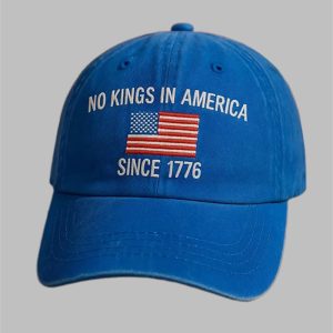 No Kings In America Print Baseball Cap 1
