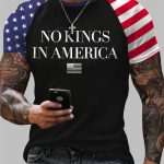 No Kings in America Print Short Sleeve T-Shirt