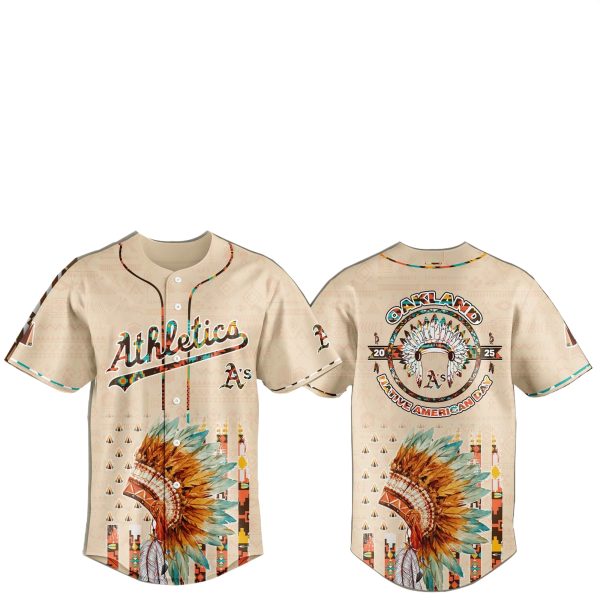 Oakland Athletics Special Native American Day Jersey 2025