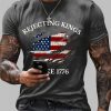 Rejecting Kings Since 1776 Print Casual T Shirt 3