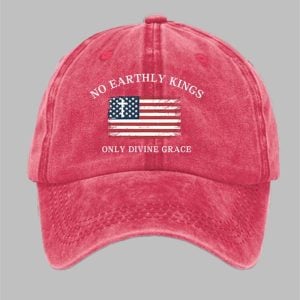 Unisex No Earthly Kings Only Divine Grace Print Baseball Hat 1