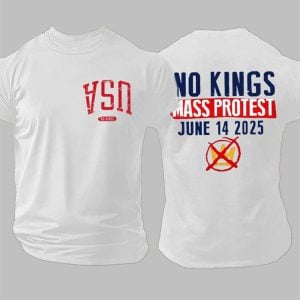 Upside Down USA No Kings Mass Protest June 14 2025 Print T Shirt 1