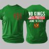 Upside Down USA No Kings Mass Protest June 14 2025 Print T Shirt 2
