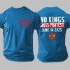 Upside Down USA No Kings Mass Protest June 14 2025 Print T Shirt 3