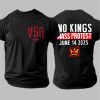 Upside Down USA No Kings Mass Protest June 14 2025 Print T Shirt 4