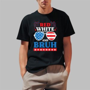 Red White And Bruh 4th Of July Shirt 0 1