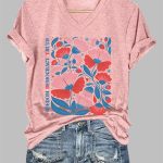 Women's Casual FDT Floral Protest Freedom Democracy Truth Print T-Shirt