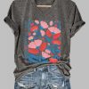 Womens Casual FDT Floral Protest Freedom Democracy Truth Print T Shirt 2