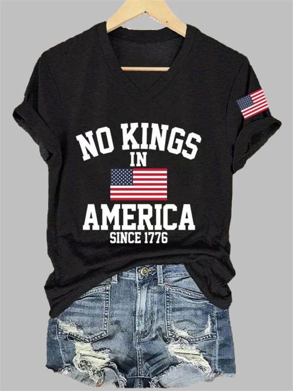 Women's No Kings In America Printed T-Shirt