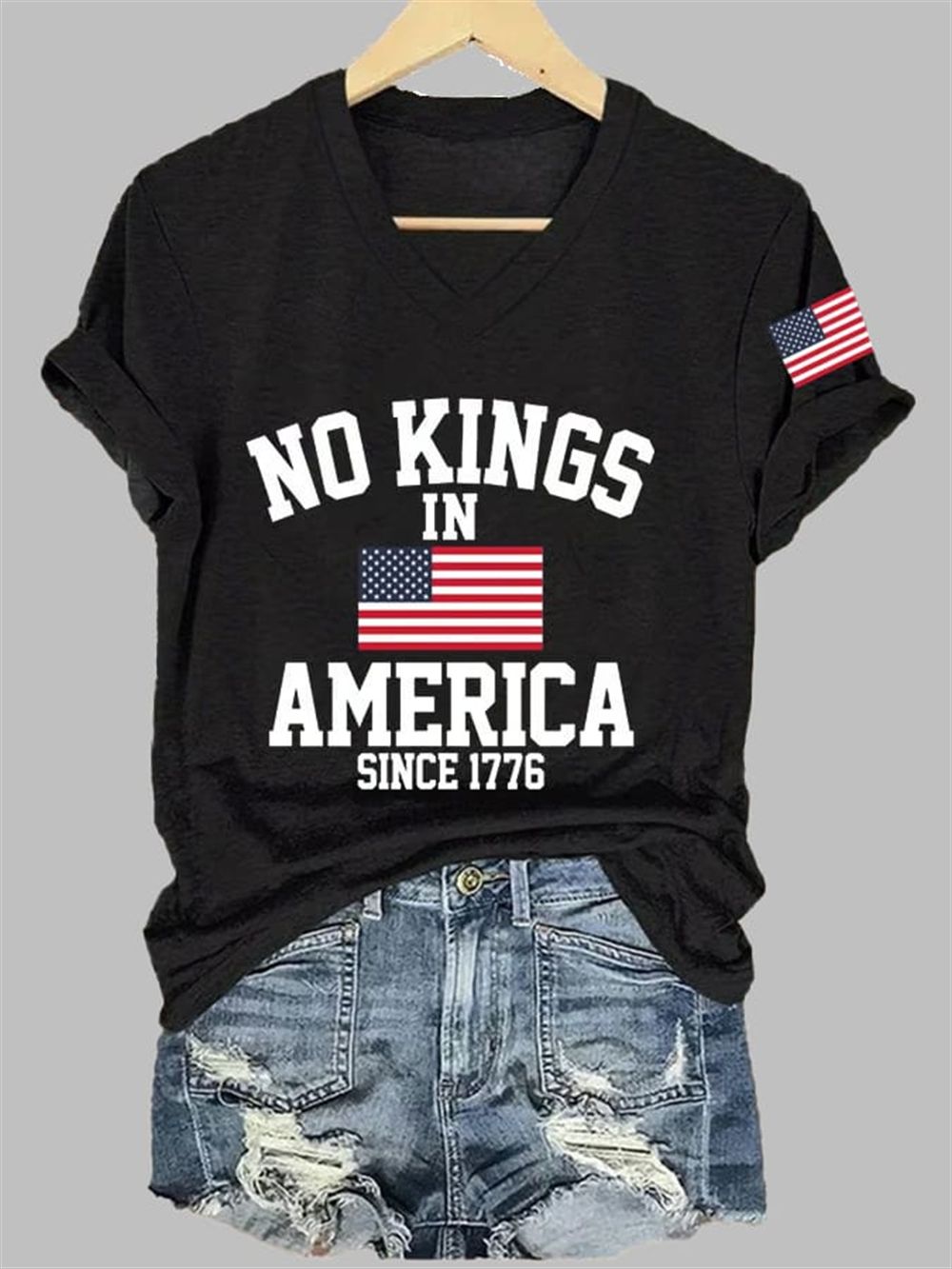 Women's No Kings In America Printed T-Shirt