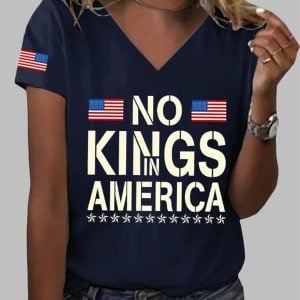 Womens No Kings In America Printed T Shirt 10