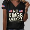 Womens No Kings In America Printed T Shirt 12