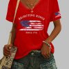 Womens Rejecting Kings Since 1776 Print Short Sleeve T Shirt 2