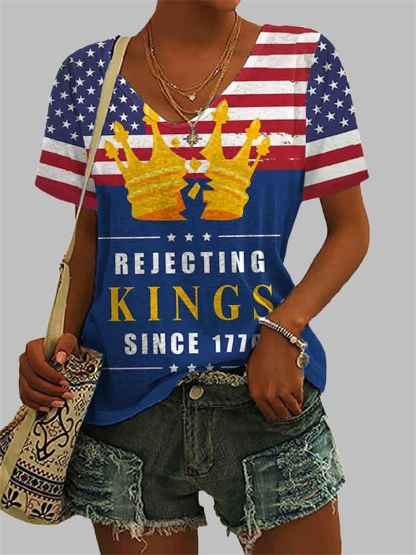 Women's Rejecting Kings Since 1776 Vintage FDT T-Shirt