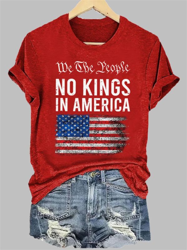 Womens We The People No Kings In America Print T Shirt 2