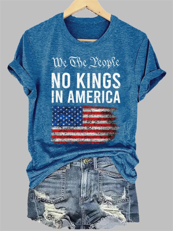 Womens We The People No Kings In America Print T Shirt 3