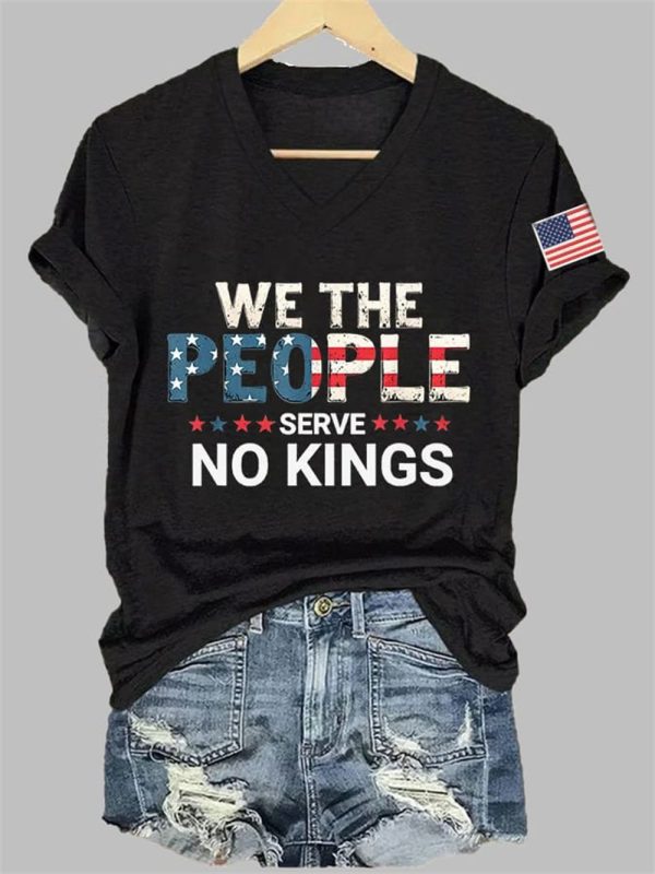 Womens We The People Serve No Kings Print T Shirt 2