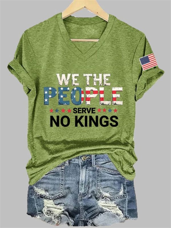Womens We The People Serve No Kings Print T Shirt 3