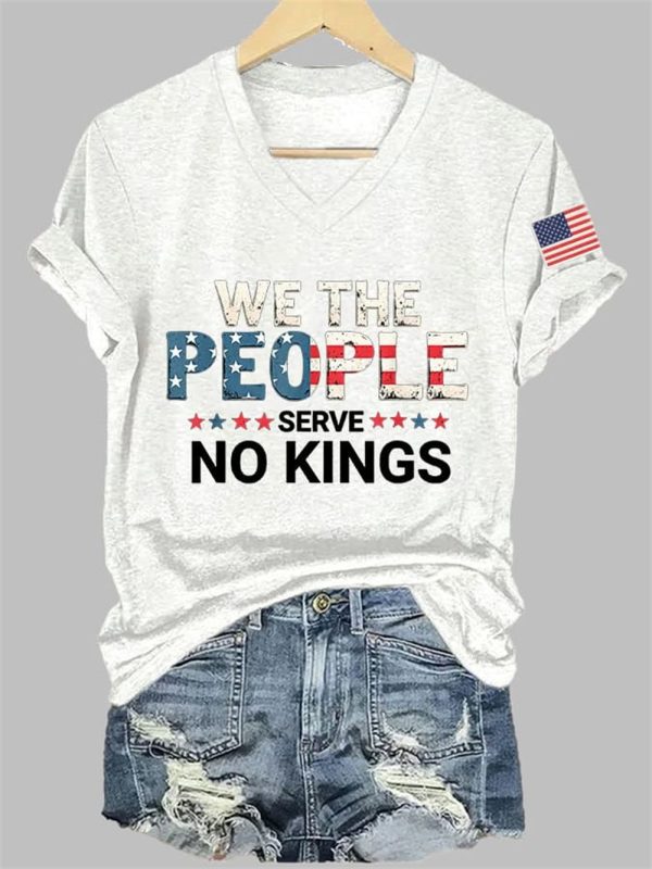 Womens We The People Serve No Kings Print T Shirt 4