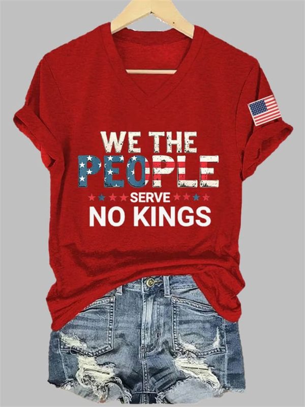 Womens We The People Serve No Kings Print T Shirt 5