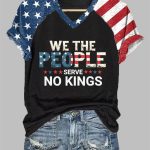 Women's We The People Serve No Kings Printed Casual T-Shirt
