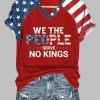 Womens We The People Serve No Kings Printed Casual T Shirt 2