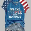 Womens We The People Serve No Kings Printed Casual T Shirt 3