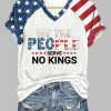 Womens We The People Serve No Kings Printed Casual T Shirt 4