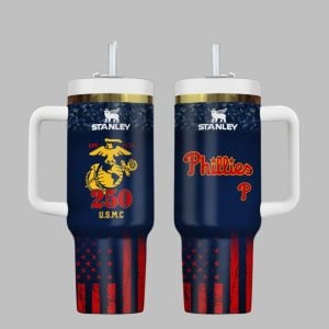 Phillies US USMC 250th Birthday Tumbler 2025 1 1