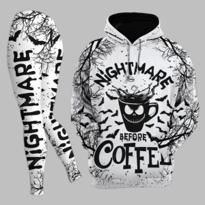 Nightmare Coffee Combo Hoodie Leggings 2025 Halloween 1 1