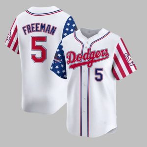 2025 LA Dodgers Freeman Fouth Of July Jersey 1 1