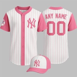 Yankees Pink Shirt Day Custom Jersey 2025 1