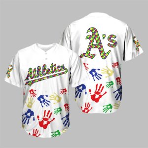 Athletics Autism Awareness 2025 Jersey 1