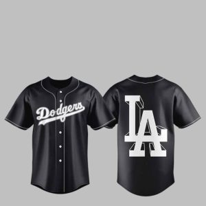 2025 LA Dodgers Black Lights Out Jersey 1 1