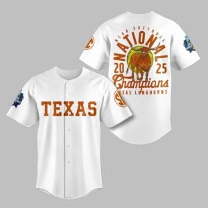 2025 Softball National Champions Longhorns Jersey 1 1