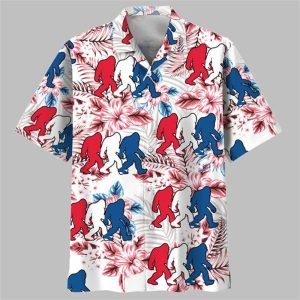 Funny Bigfoot Usa Hawaiian Shirt 1
