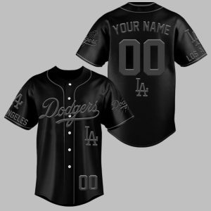 Los Angeles Dodgers Back to the Basics Black Jersey 1 1