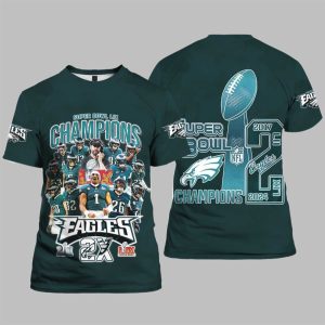 Eagles 2X Super Bowl Champions LII LIX Shirt 1