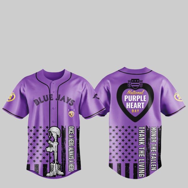 1 2025 Blue Jays National Purple Heart Day Jersey