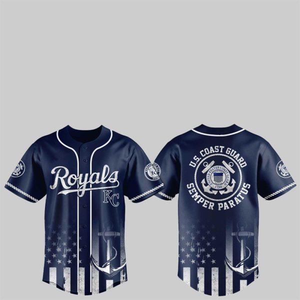 1 2025 KC Royals US Coast Guard Semper Paratus Jersey