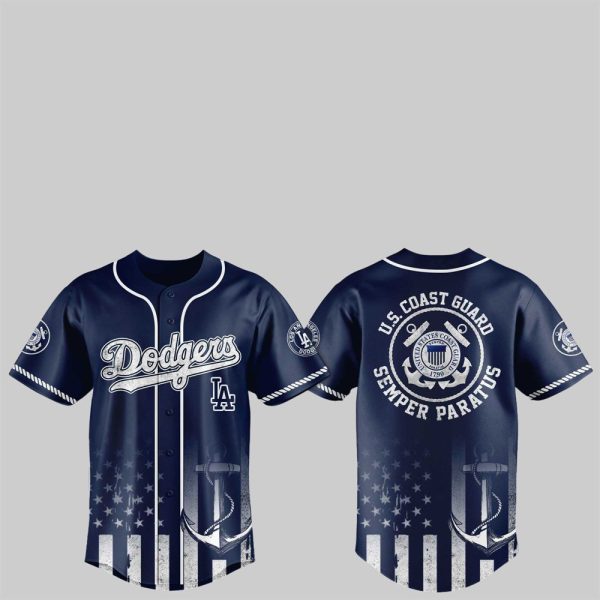 1 2025 LA Dodgers US Coast Guard Semper Paratus Jersey