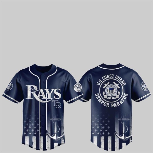 1 2025 TB Rays US Coast Guard Semper Paratus Jersey