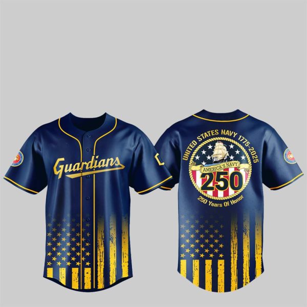 1 Guardians US NAVY 250th Birthday Celebration Jersey