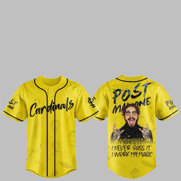 1 St Cardinals Post Malone Tour Jersey 2025