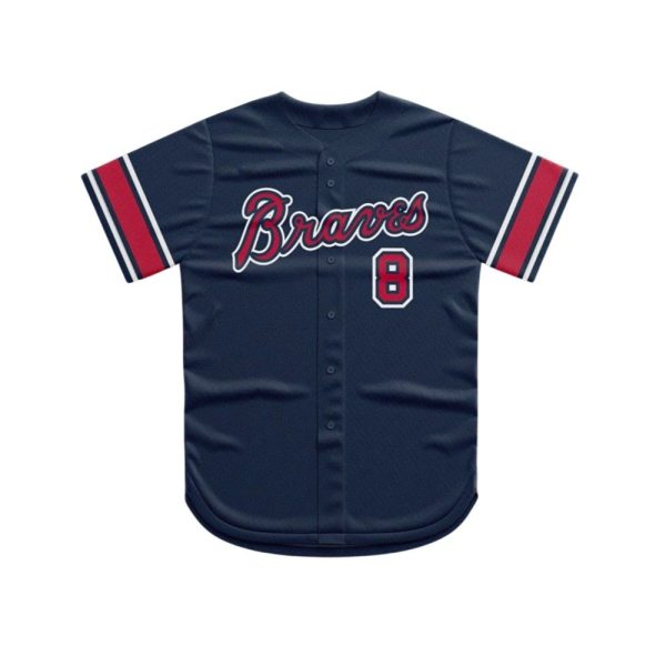2025 Braves 8 All Star Break Jersey 1 2