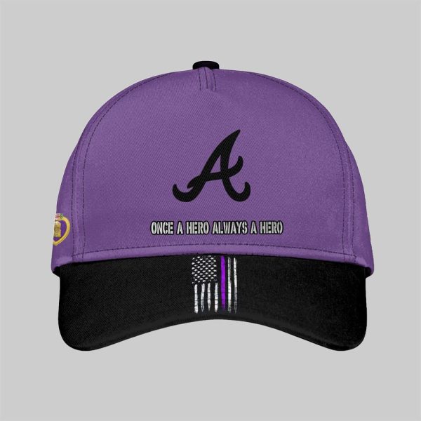 2025 Braves National Purple Heart Day Hat
