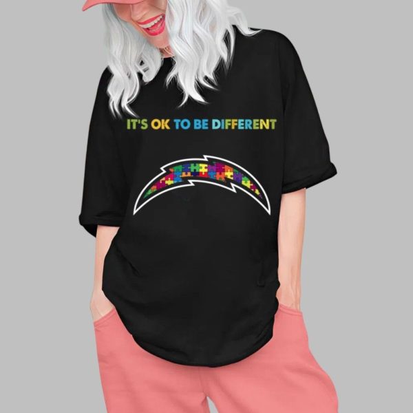 2025 Chargers Its Ok To Be Different Shirt 0 1
