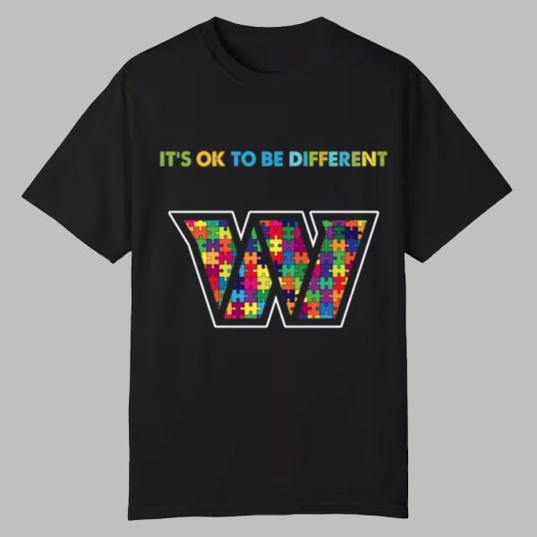 2025 Commanders It's Ok To Be Different Shirt