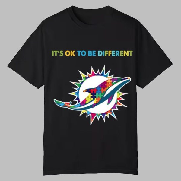 2025 Dolphins It's Ok To Be Different Shirt